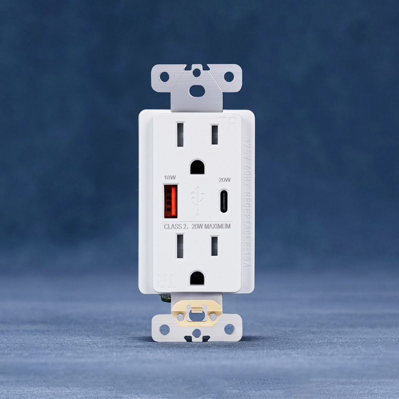 North American Standard USB Socket 15A Wall Socket 20A Us Standard Socket Type a Type C Fast Charging Pd 20W