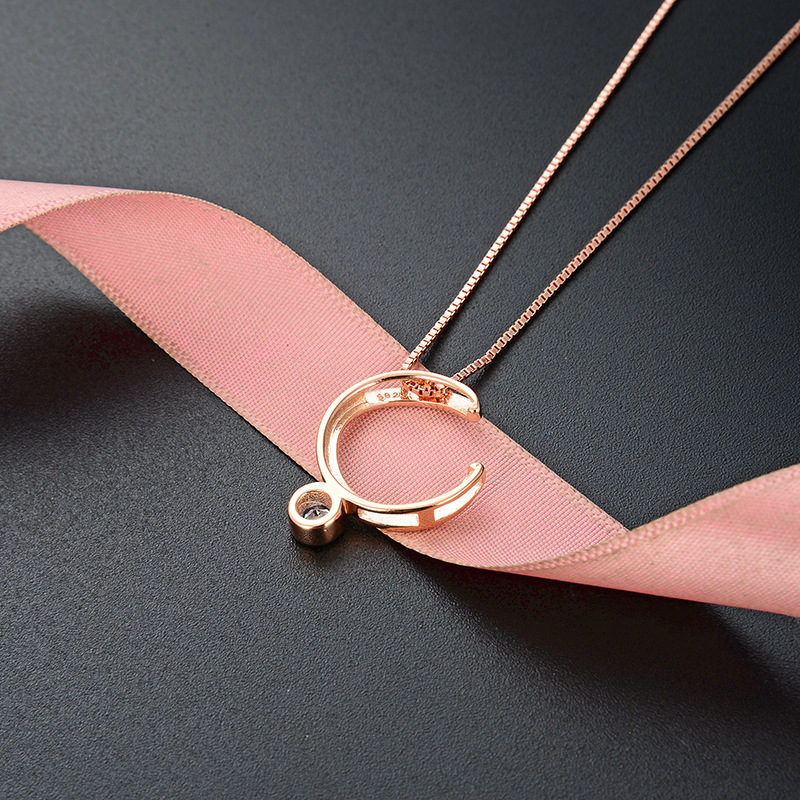 Accesorios de moda regalo para mamá Corea del Sur s925 plata ZIRCON collar de las mujeres collar redondo colgante al por mayor