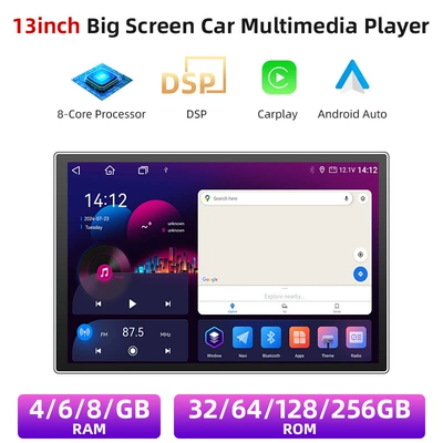 13inch Octa-Core Cpu Dingwei Ts10S Android Car Large Screen with 4G2K Screen Car Dvd Ultra-Clear (DVD Navigation)