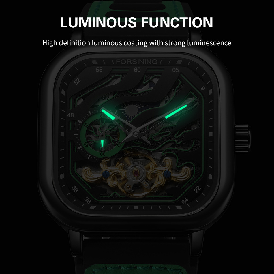 Automatic Mechanical Square Watch European Style Men’s Clock_voghion.com