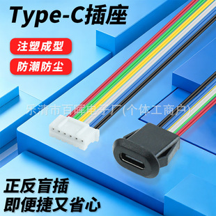����ʽ Type-Cĸ�� 6P PH2.0���Ӿ�ȫ���ܔ��� ���USB-Cע�ܲ���