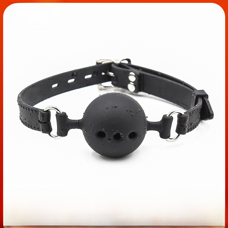 SM sex mouth plugged pores silicone sex mouth sphere drooling water…