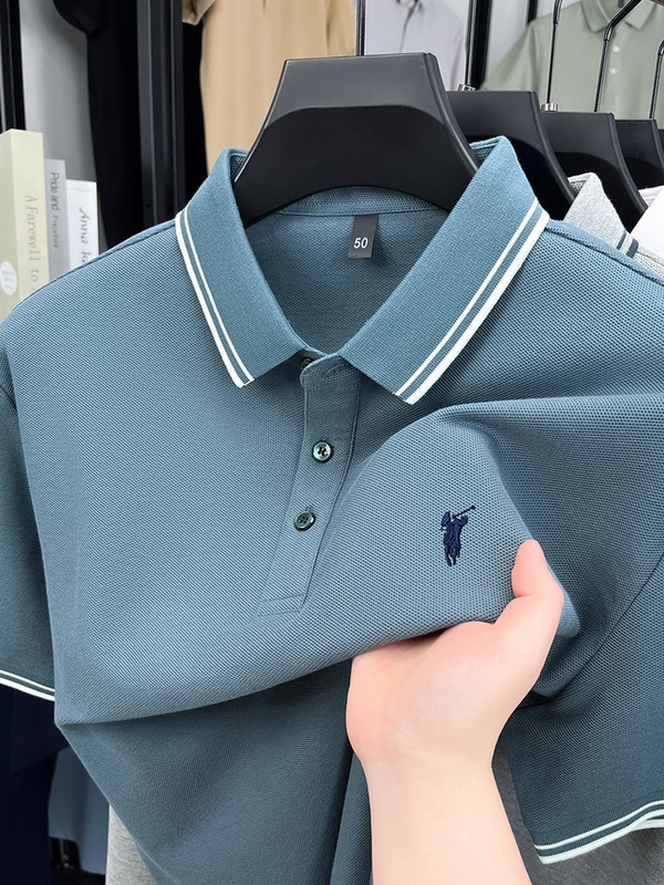 夏季官方正品保罗POLO衫男士短袖T恤珠地网眼美式小马标半袖|undefined