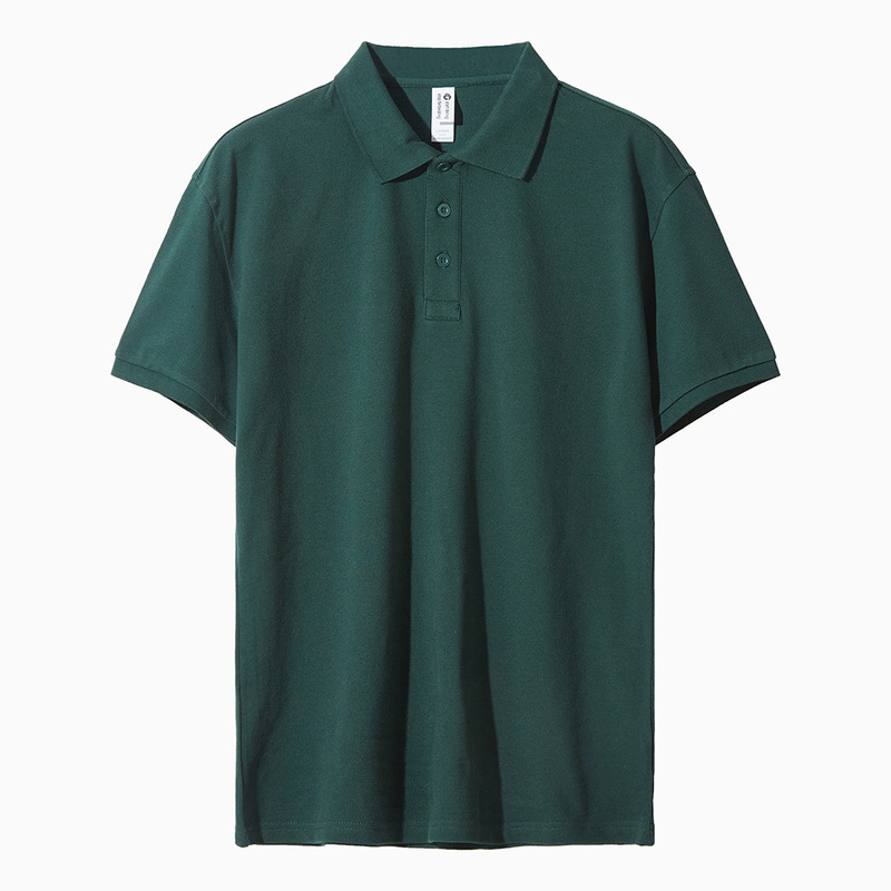 夏のメンズカジュアルコットン Tシャツラペル半袖無地トップルーズメンズポロシャツ薄いセクション|undefined