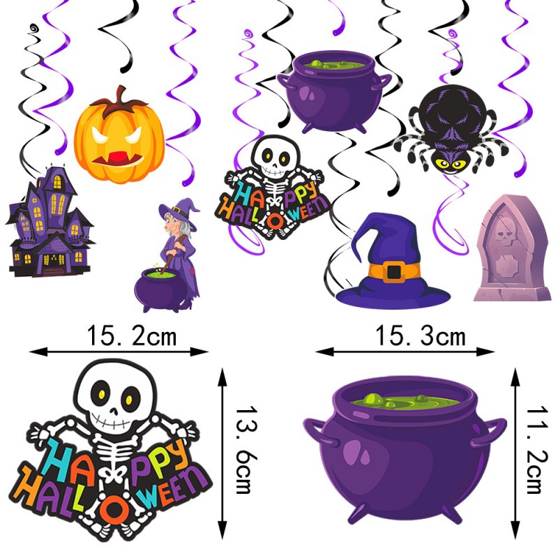 Europa y América Halloween decoración de fiesta espiral calabaza espiral decoración de fantasmas decoración de terror