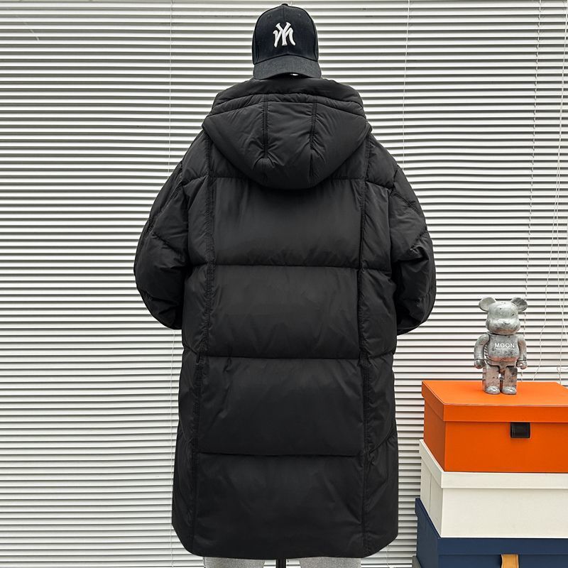 Mid-Length down Jacket for Men, 2025 Winter New Style, Loose Casual Versatile White Duck down Warm Coat for Teenagers