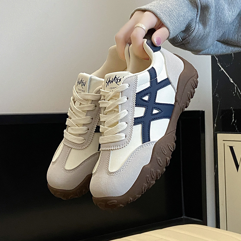 Ins coreano casual zapatos deportivos para mujeres 2025 otoño nuevos estudiantes corren correa zapatos blancos callejeros
