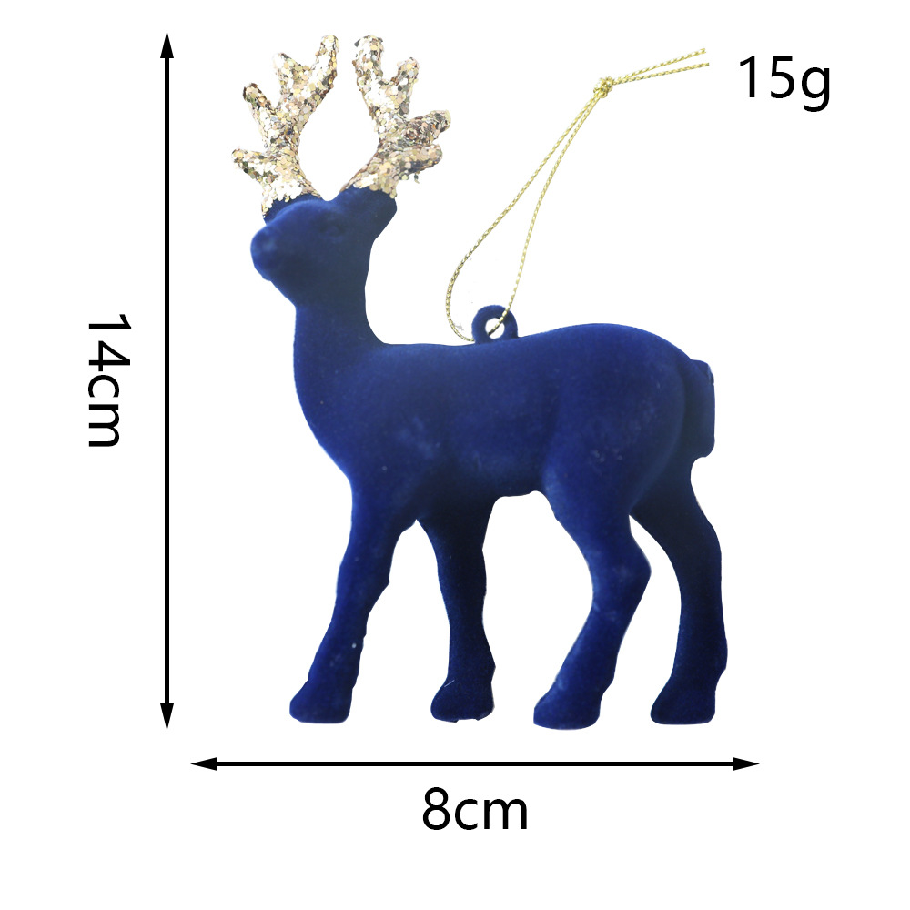 Navidad alce colgante decoración del árbol de Navidad polvo brillante vello adornos nordicos INS vello vello Navidad