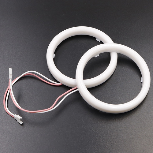 Cross-border exclusive car dual-color LED high-brightness cotton light angel eye ring modification day light fog light dual light lens