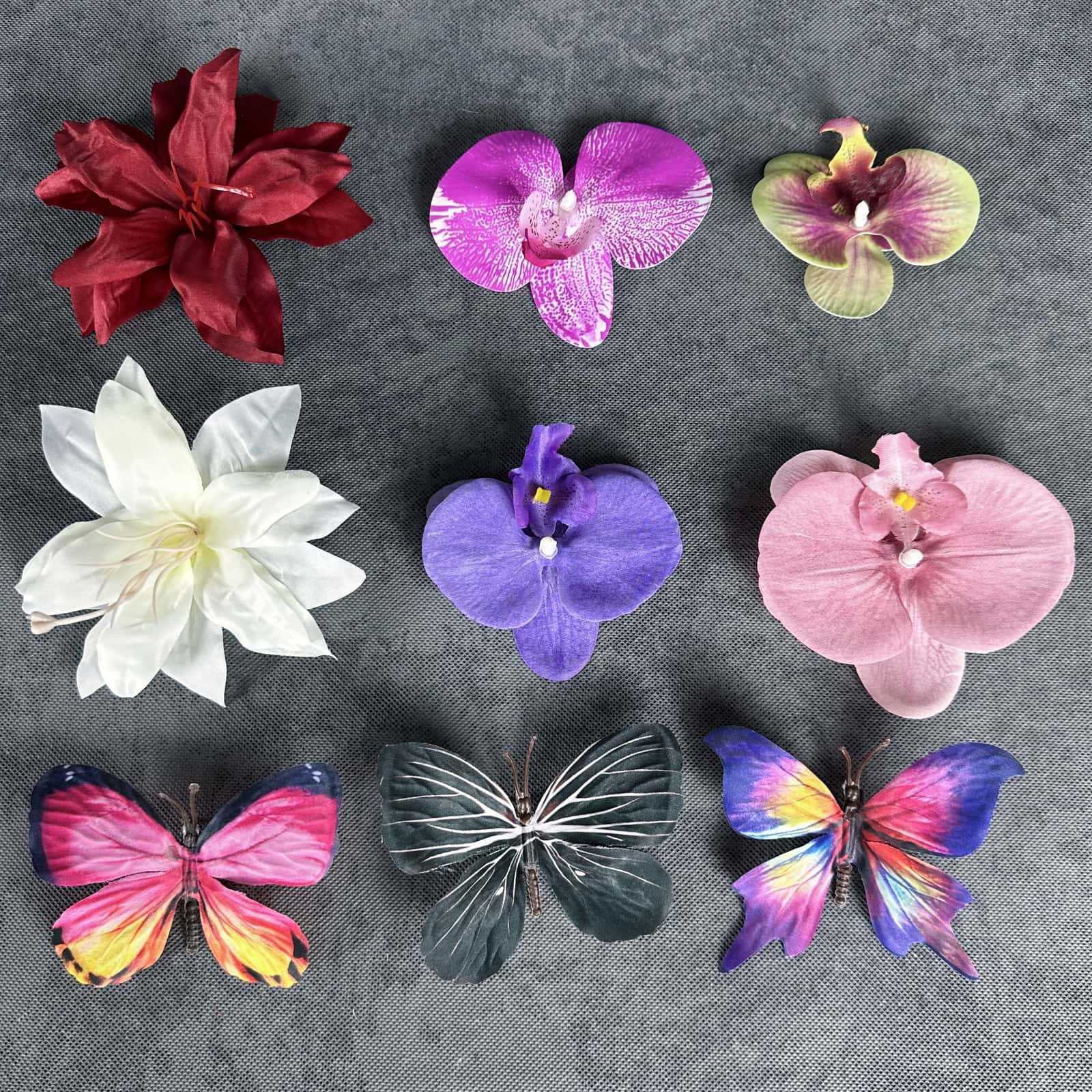 仿真蝴蝶兰头饰胸花发卡DIY花朵11.5CM婚庆装饰婚礼手伴花批发