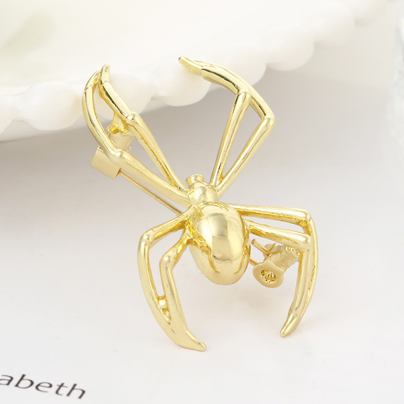 4#金色蜘蛛胸针
