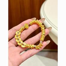 高颜值色盘缠手链手串女轻奢复古感百搭气质时尚古法手饰TEMU代贴