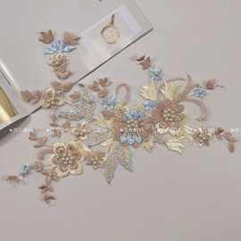 新款立体刺绣 童装汉服领花 DIY手工辅料表演服配件
