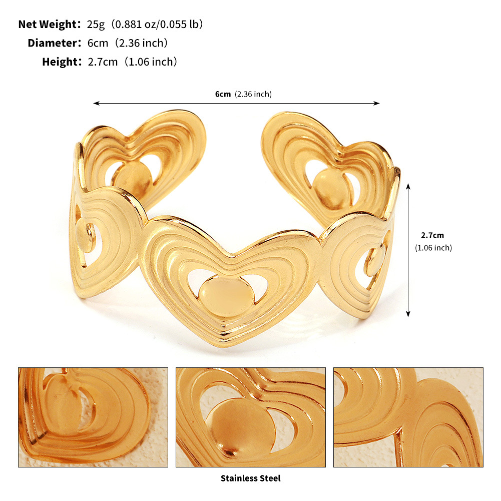 New Stainless Steel Bracelet Light Luxury 18k Geometric