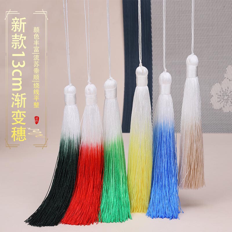 13cm gradient spike diy gradient tassel vertical tassel spike bookmark clothing decoration antique hanging spike accessories