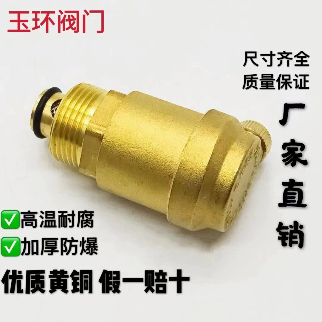 Оптовая Продажа с фабрики латунный выпускной клапан в линию Автоматический выпускной клапан HVAC труба DN10 DN15 DN25