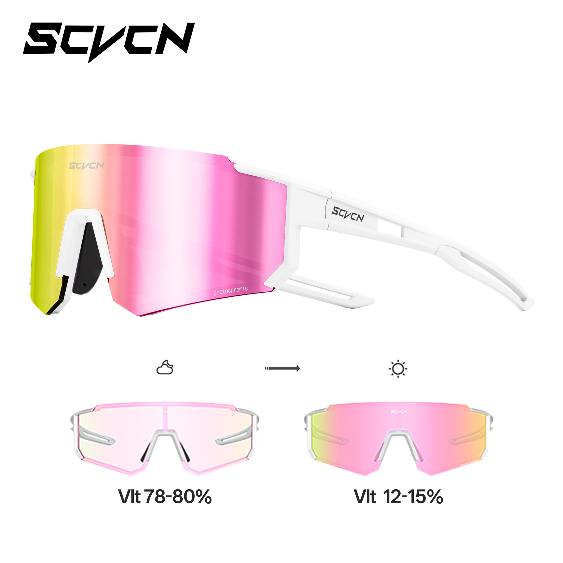 Gafas de Sol Fotocromáticas para Ciclismo de PC A Prueba de Viento para Carrera y Ciclismo de Montaña image 16