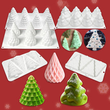 圣诞树慕斯蛋糕模具DIY圣诞老人巧克力甜品硅胶模具石膏蜡烛模具