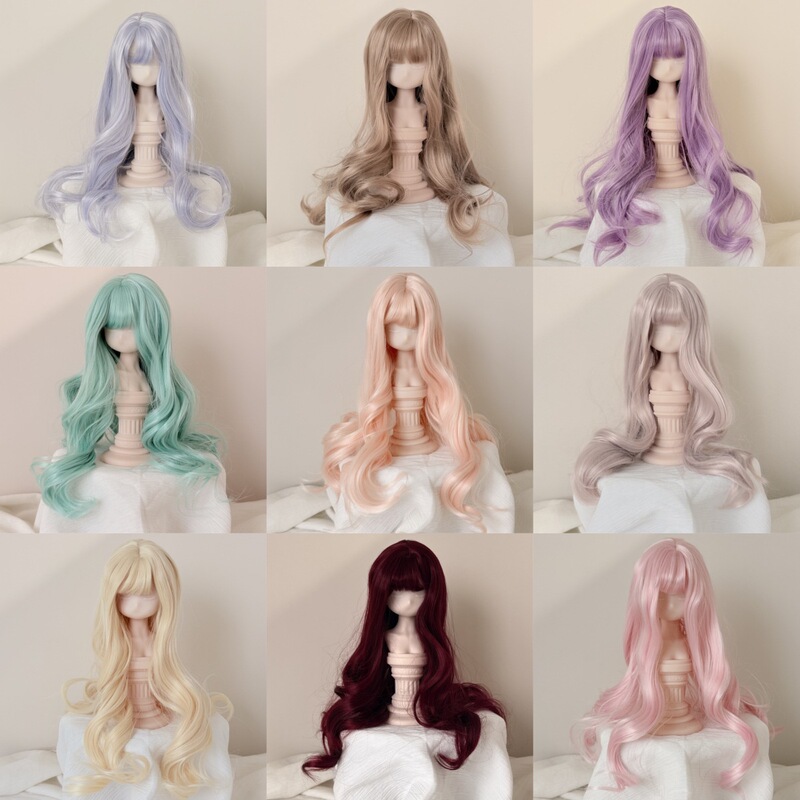 Bjd Wig 1/3 1/4 1/6 Scale Soft Silk Straight Bangs Long Curly Hair Sd Doll Styling Props Blank Wig Headpiece Bjd Wig 1/3 1/4 1/6 Scale Soft Silk Straight Bangs Long Curly Hair Sd Doll Styling Props Blank Wig Headpiece