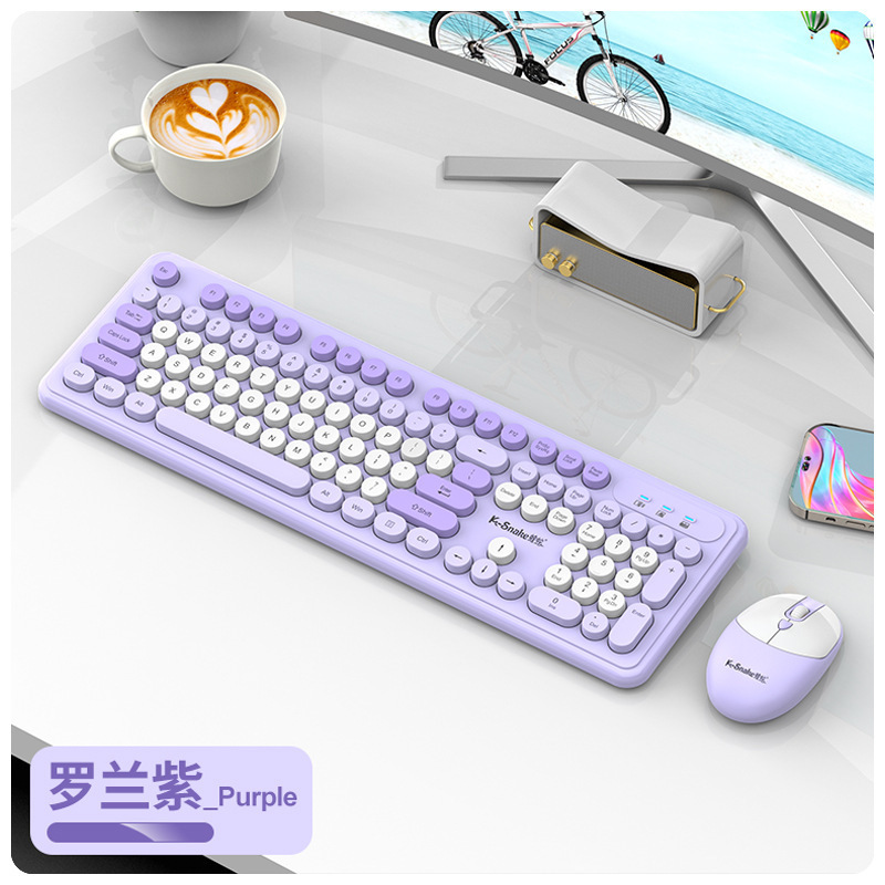 Viper WK200 ワイヤレス オフィス キーボードとマウス セット サイレント ハイ ルック ガールズ ビジネス タイピング キーボード 2.4G|undefined