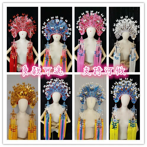 Театральная оперная вуаль с короной Феникса, фотостудия, фотосъемка, подиум, древний костюм, головной убор невесты, национальный тренд, опера, шляпа