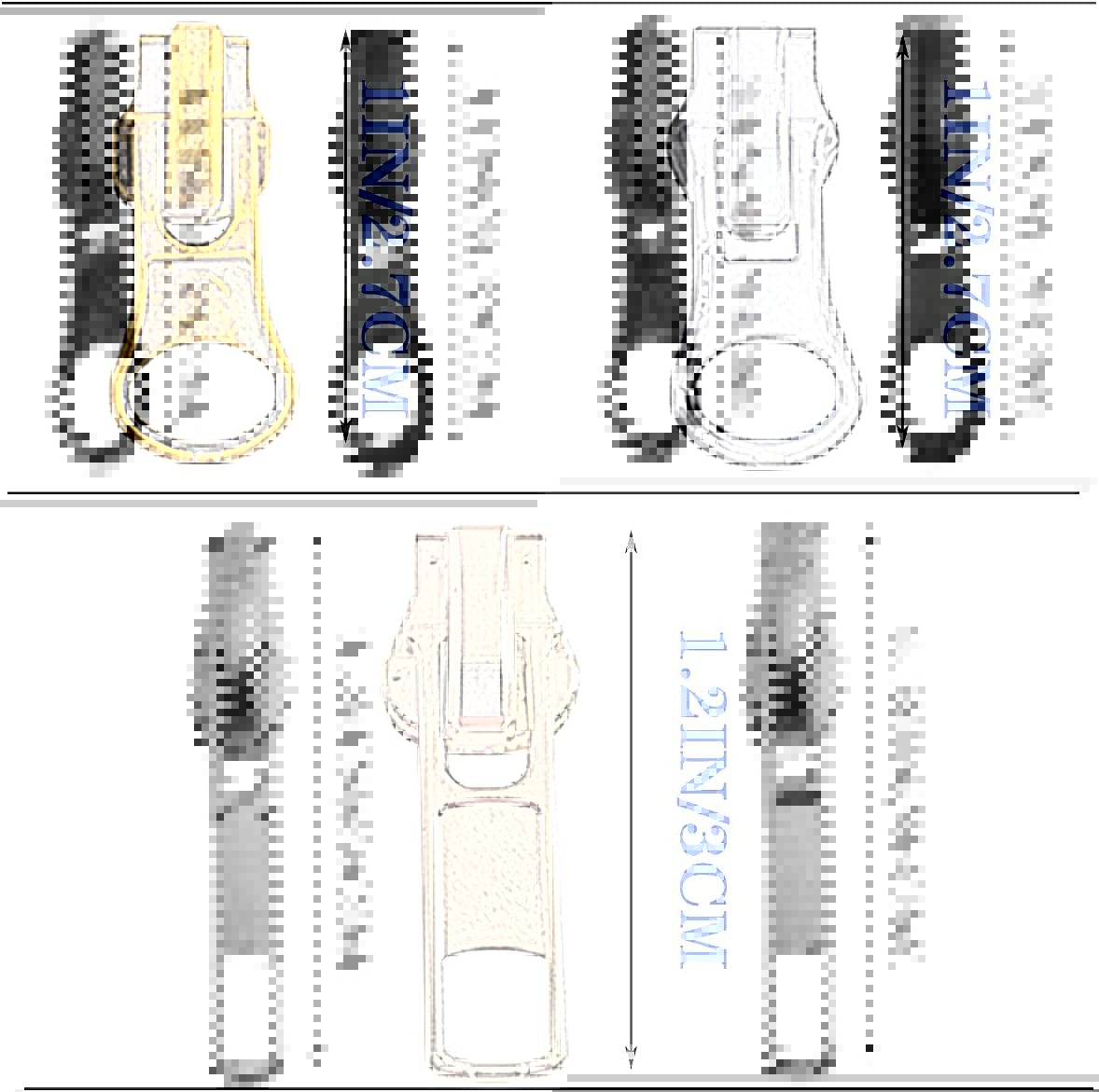 跨境专供拉链套件黑色青铜银色拉链滑块拉链拉头金属塑料夹克拉链|ru