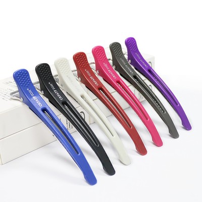 2021年七色夾外貿壹字劉海美發夾子頭發分區長嘴夾發廊無痕夾