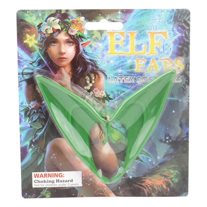 Elf orejas Cosplay etapa rendimiento fotografía apoyos orejas puntiagudas Halloween vestir orejas falsas transfronteriza
