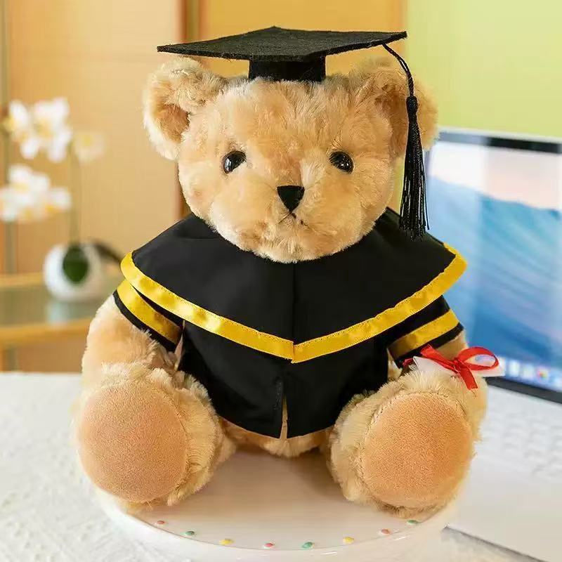Doctor Bear Doll Peluche Temporada de graduación Regalo creativo Cute Doctor Hat Bear Doll Muñeca al por mayor