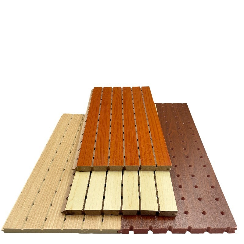 placa acústica de madera hueco perforado sala de conferencias placa acústica de cerámica aluminio hueco de madera decoración de pared de gimnasio escolar