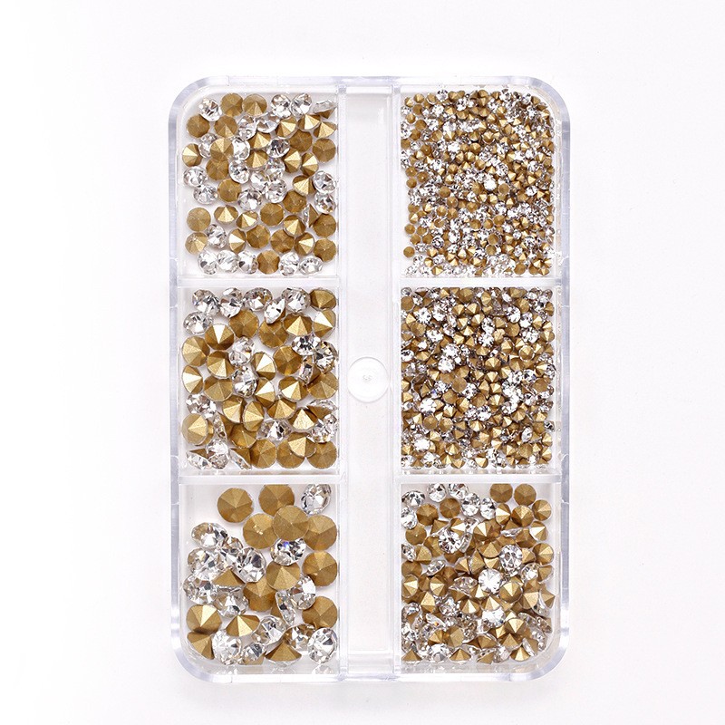 Diamante inferior de 6 puntos de cuadrícula#Color transparente