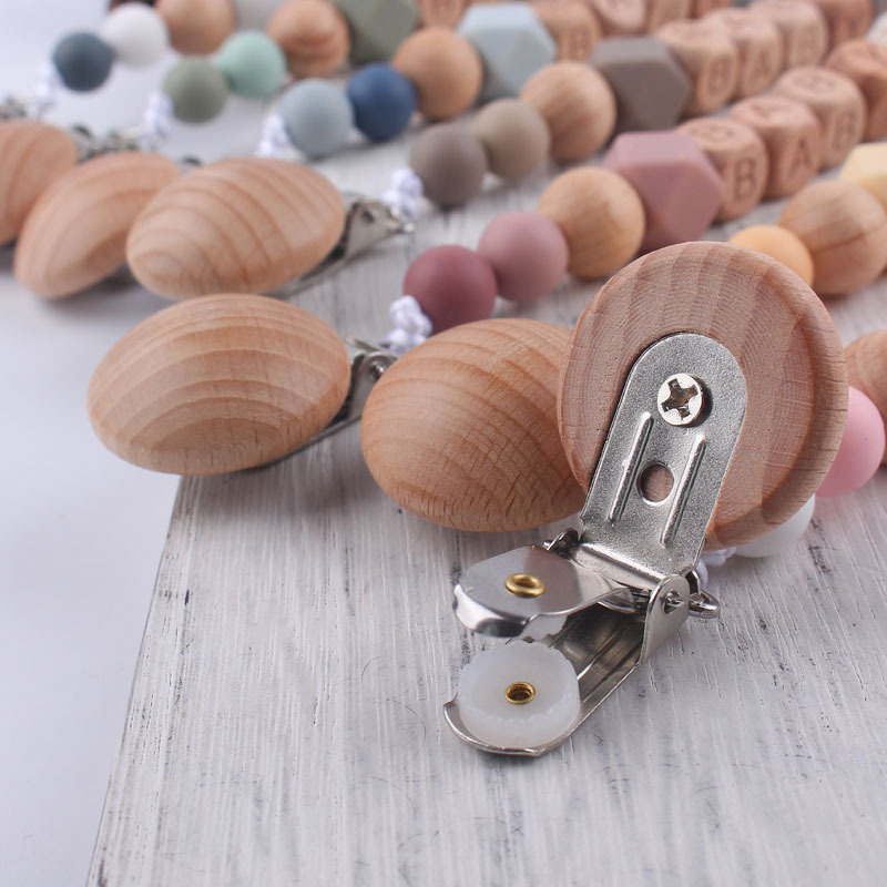 Suministros para bebés clip de chupete clip de haya cadena anti-caída cuentas de silicona Cadena de chupete Comercio exterior Amazon nuevo