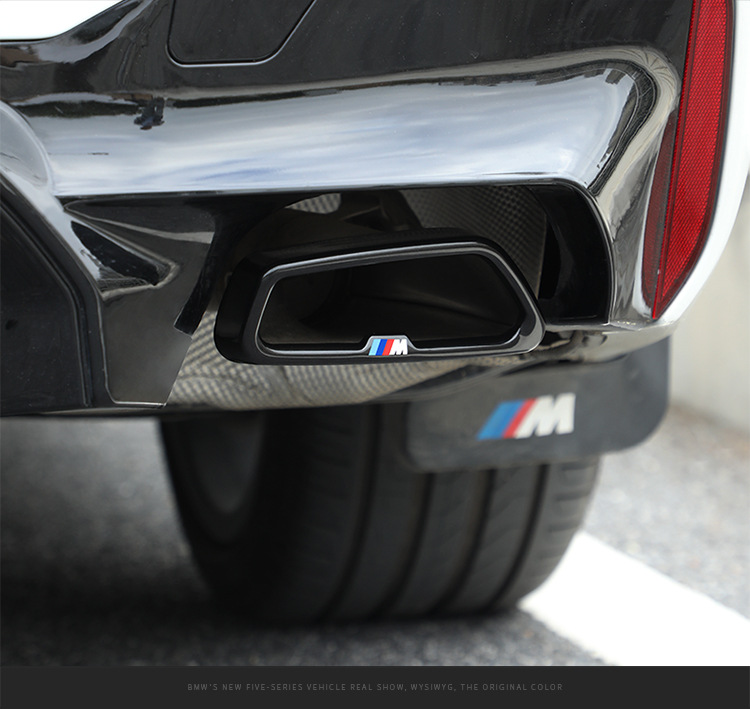 Suitable for Bmw 5 Series 7 Series 3 Series Tail Pipe Decoration Modification 525Li 6 Series Gtx3X5X7 Glossy Black Warrior Exhaust Pipe