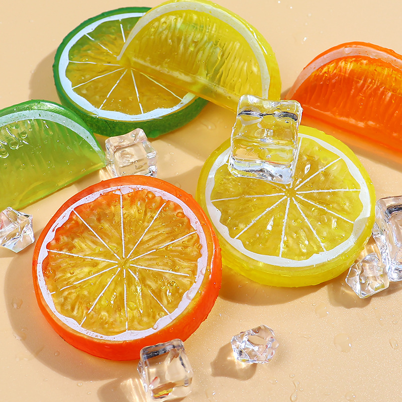 레몬 슬라이스 오렌지 슬라이스 DIY 신발 버클 장식 크림 접착제 휴대 전화 케이스 과일 머리핀 냉장고 스티커 재료