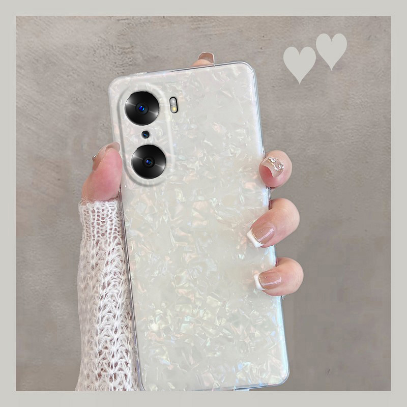 Suitable for Huawei Honor 60 Mobile Phone Case P60Pro Curved Screen Lsa One An00 New Shell Pattern Protective Cover for Women