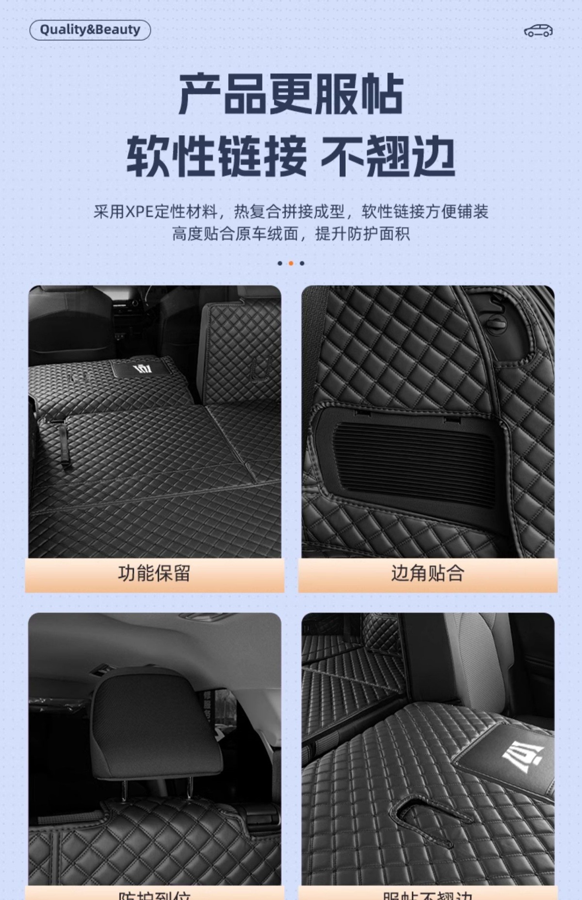 Suitable for Toyota Crown Land Cruiser Full Surround Trunk Mat 21-24 Models 5/7 Seats Modification Accessories Trunk Mat Land Cruiser