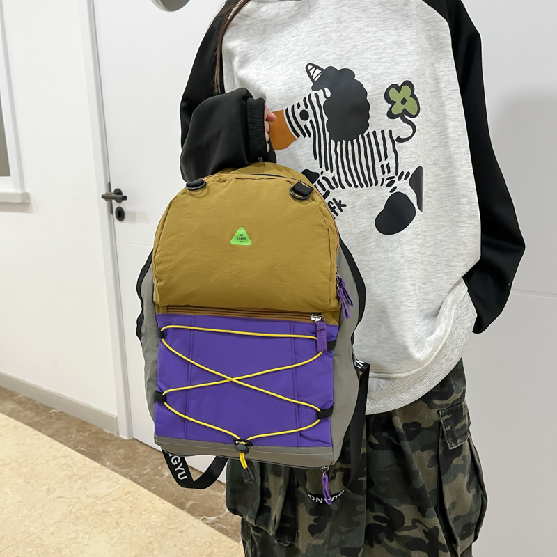 Backpack outside climbing for hiking