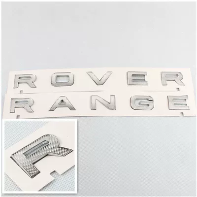 English front and rear emblems, Car logo - standard-rangerover-silver-edge-and-silver-grid