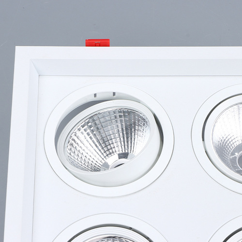 LED grille light kit for ceiling lamp shell, dual-head or triple-head embedded bean lamp, commercial 12W doudan lamp shell