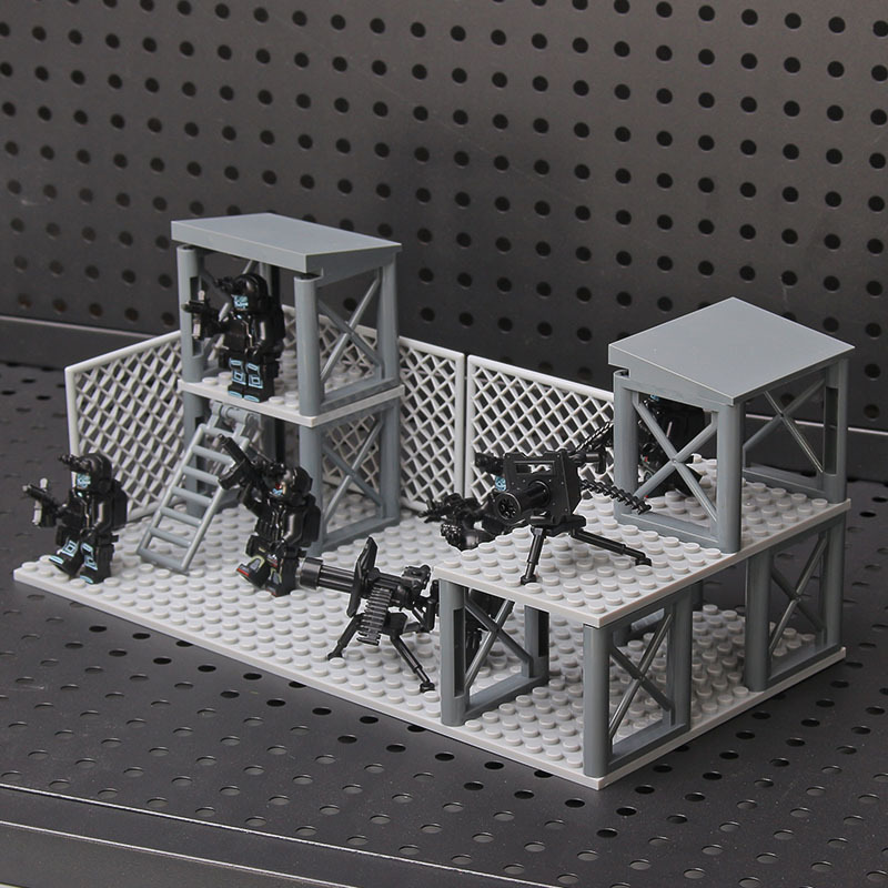 国境を越えたホットセール MOC 軍事基地監視塔シーンビルディングブロック特殊部隊フィギュア DIY 組み立て教育玩具|undefined