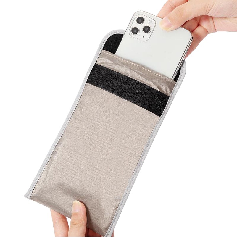 Nueva anti-radiación de la señal de blindaje de la bolsa del teléfono móvil 6,5 pulgadas cuadrado rombo RFID llave del coche anti-Posicionamiento desegaussing