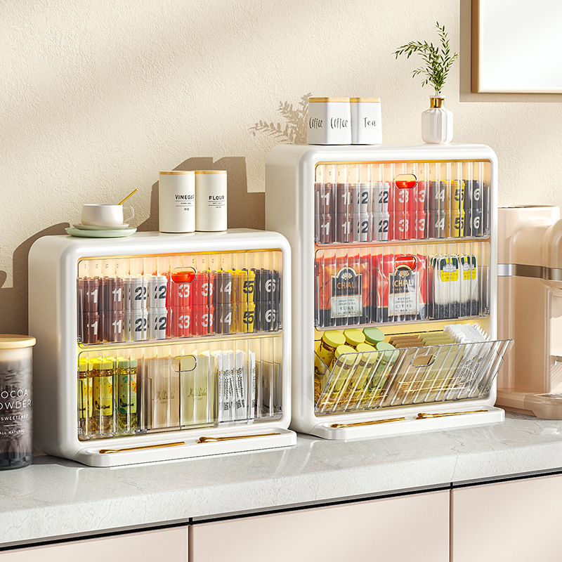 Coffee storage box, capsule, tea bags, stand, storage system