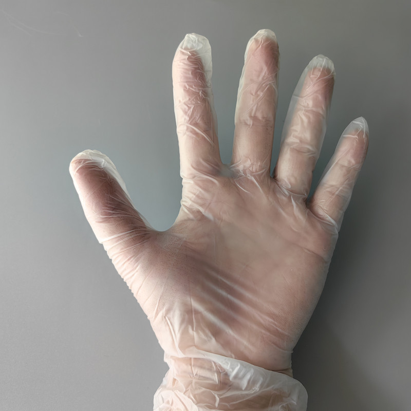 一次性PVC手套美容院纹绣按摩胶手套无粉透明防护一件代发