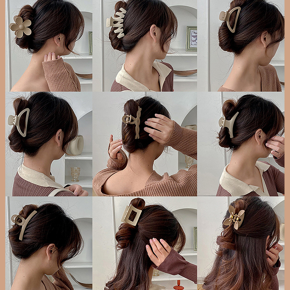 Clip de pelo de baño updo transfronterizo Cabeza trasera clip de pelo grande clip de pelo fijo temperamento clip de pelo clip de tiburón celebridad de Internet