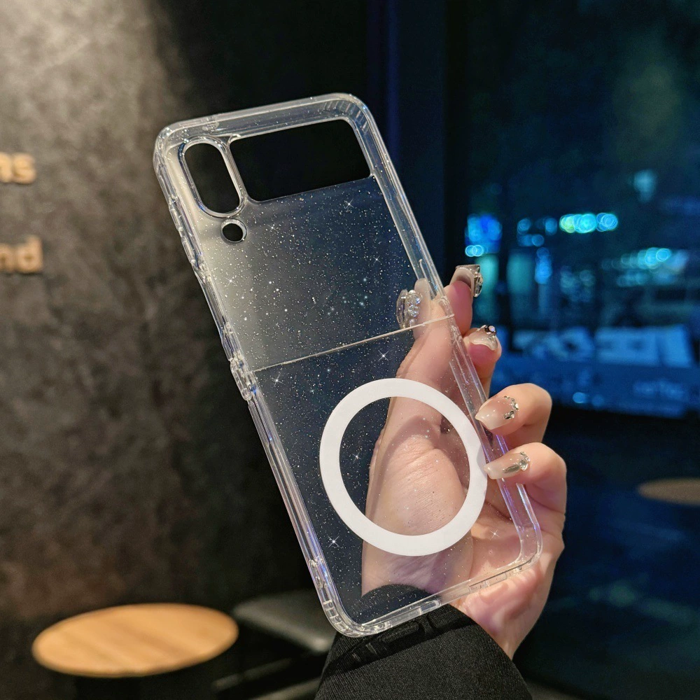 Samsung, совместимый с GalaxyZFlip6 прозрачный чехол для телефона, GalaxyZFlip5, GalaxyZFlip3, защитный чехол, 4