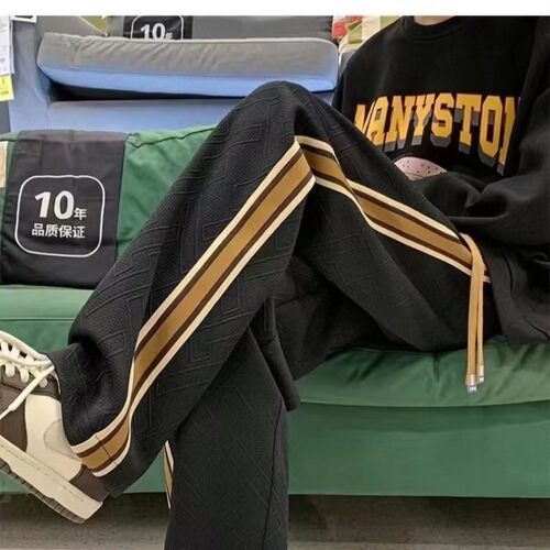 Men's pants spring and autumn fashion brand all-matching straight high-end loose sports pants