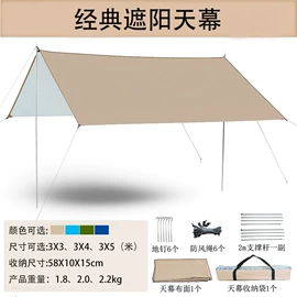 展览帐篷;阳篷、雨篷;其他挡风防雨