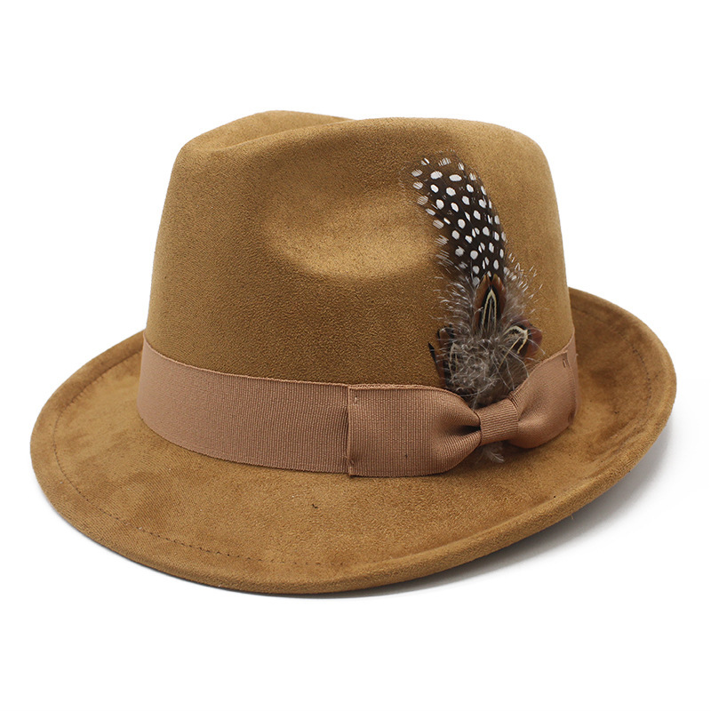 New Suede Topper Hat Cross-border Autumn and Winter Felt Hat Gentleman Small Brim Simple Classic Jazz Hat Panama Hat New Suede Topper Hat Cross-border Autumn and Winter Felt Hat Gentleman Small Brim Simple Classic Jazz Hat Panama Hat