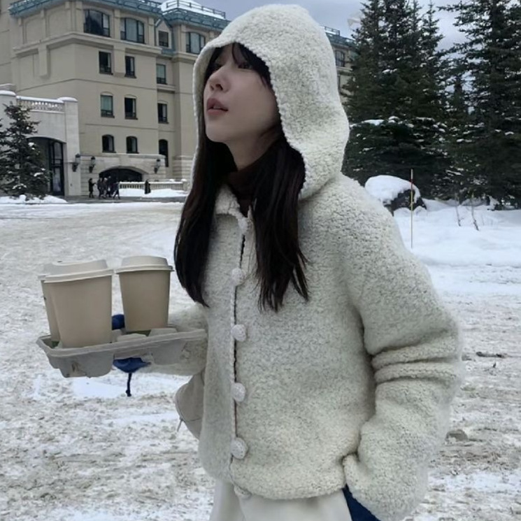 White sweater with hood