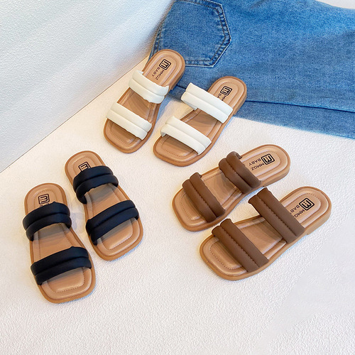  new summer Korean style little girls soft-soled slippers, fashionable and trendy outdoor slippers for children and middle-aged children on campus